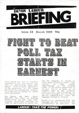 Devon Labour Briefing No.34 Mar 1989